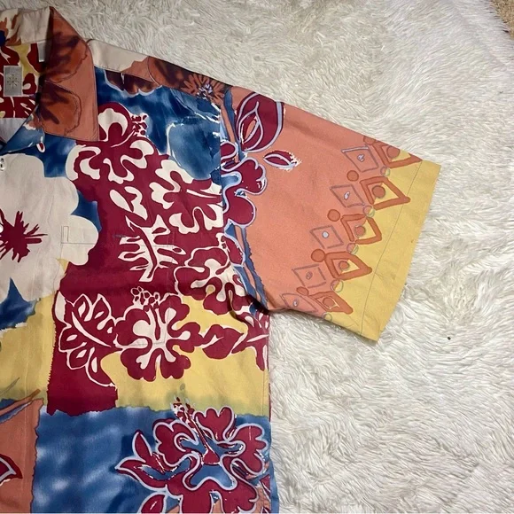 Burma Bibas Vintage Men’s Tropical Hawaiian Floral Print Silk Shirt | Size 2XL - Picture 3 of 8